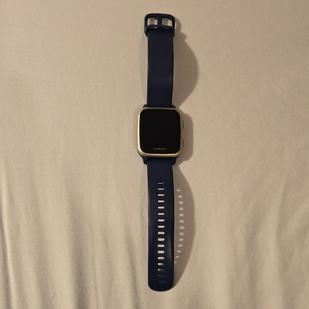 Garmin Venu Sq 2 Music Navy Smartwatch with Gold Trim